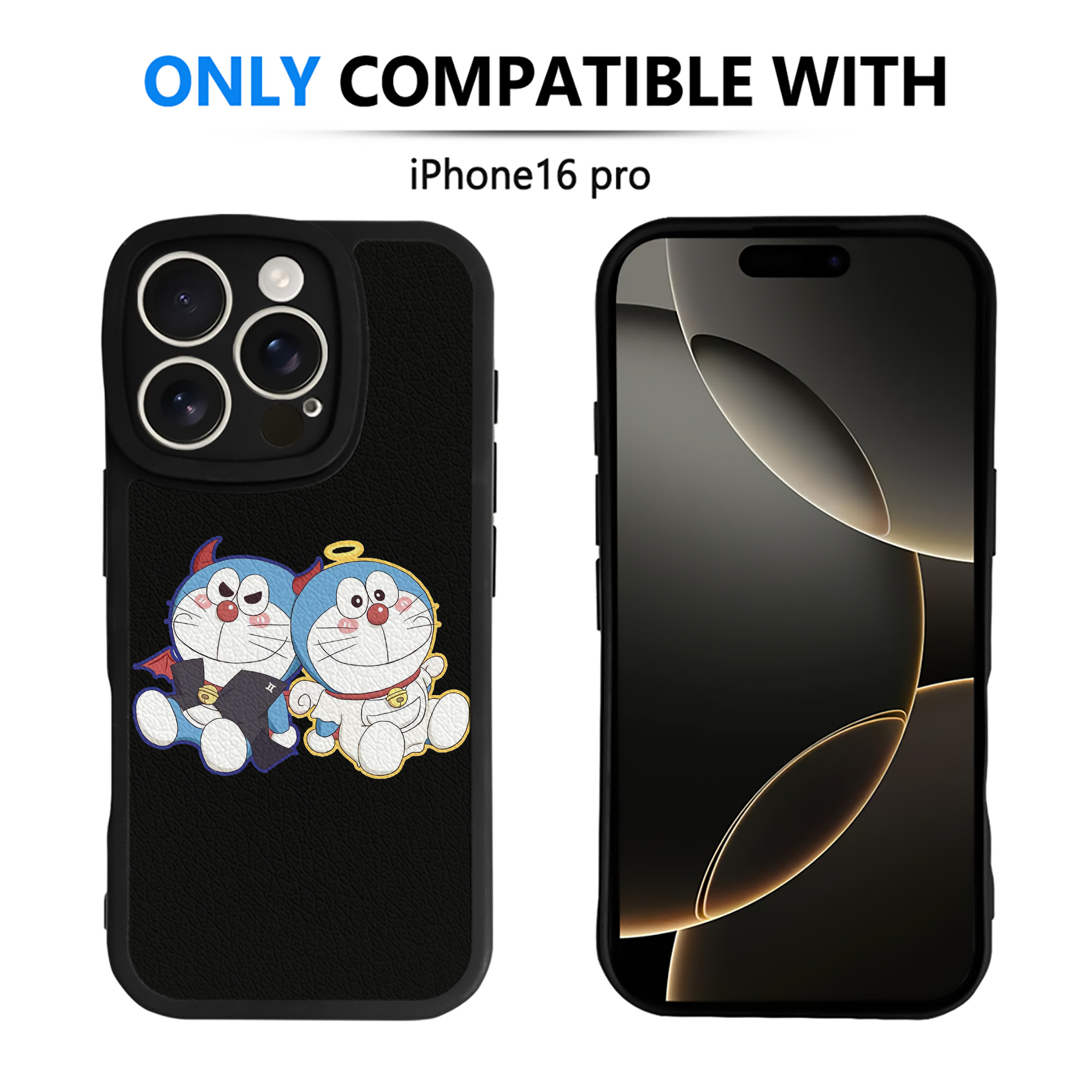 （画像用） ドラえもん Doraemon 【iPhone 16シリーズ対応】シリコンスマホケース（レザー調） 材質：シリコン